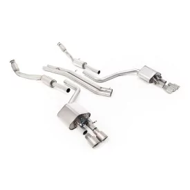 Échappement cat-back Milltek SSXAU467 pour Audi S8 D4 4.0 TFSI quattro Tiptronic, embouts GT-100 titane