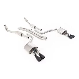 Milltek SSXAU469 cat-back exhaust for Audi S8 D4 4.0 TFSI quattro Tiptronic, black GT-100 tips
