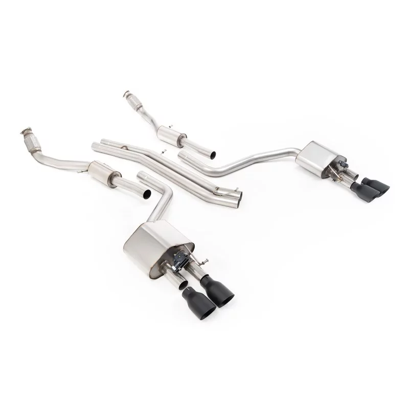 Escape cat-back Milltek SSXAU469 para Audi S8 D4 4.0 TFSI quattro Tiptronic, colas GT-100 negras Escape cat-back Milltek SSXAU469 para Audi S8 D4 4.0 TFSI quattro Tiptronic, colas GT-100 negras