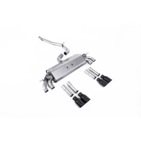 Escape cat-back Milltek SSXAU470 para Audi S3, colas GT-100 negras