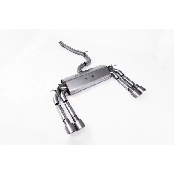 Milltek SSXAU472 cat-back exhaust for Audi S3, titanium GT-100 tips - detail