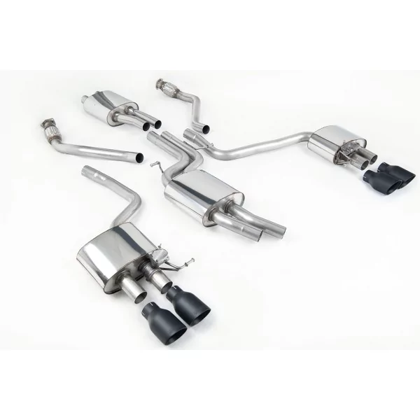 Milltek SSXAU505 cat-back exhaust for Audi SQ5 3.0 TFSI Supercharged, black GT-100 tips - detail