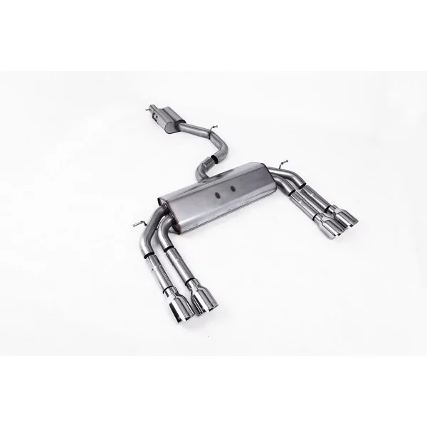 Milltek SSXAU547 cat-back exhaust for Audi S3 2.0 TFSI quattro Saloon & Cabrio 8V/8V.2, polished GT-100 tips