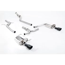 Escape cat-back Milltek SSXAU628 para Audi A4 2.0 TFSI S line B8 Saloon & Avant, colas GT-100 negras