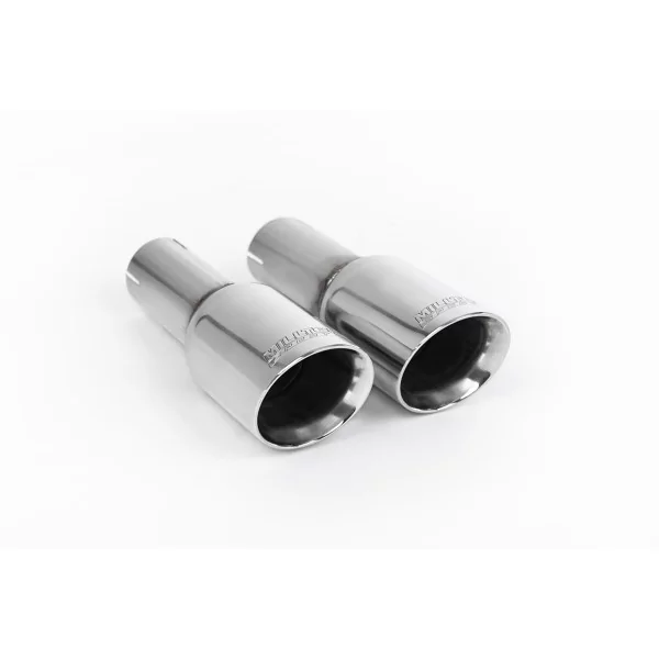 Milltek SSXAU639 cat-back exhaust for Audi A3 2.0T FSI 2WD 5 door Sportback, polished GT-80 tips - detail