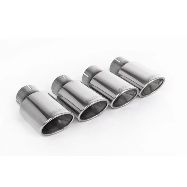 Milltek SSXAU648 cat-back exhaust for Audi, polished oval tips - detail