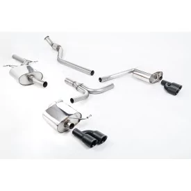 Échappement cat-back Milltek SSXAU661 pour Audi A4 2.0 TFSI S line B8 Saloon & Avant, embouts GT-80 noirs