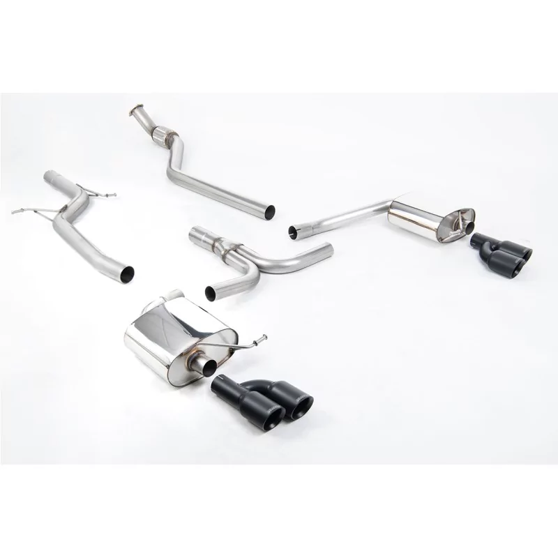 Escape cat-back Milltek SSXAU666 para Audi A4 2.0 TFSI S line B8 Saloon & Avant, colas GT-80 negras Escape cat-back Milltek SSXAU666 para Audi A4 2.0 TFSI S line B8 Saloon & Avant, colas GT-80 negras