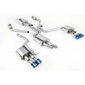 Échappement cat-back Milltek SSXAU670 pour Audi SQ5 3.0 TFSI Supercharged, embouts GT-100 titane brûlé