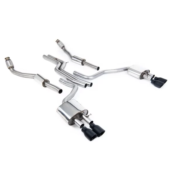 Milltek SSXAU737 cat-back exhaust for Audi S6 4.0 TFSI C7 quattro, black GT-100 tips