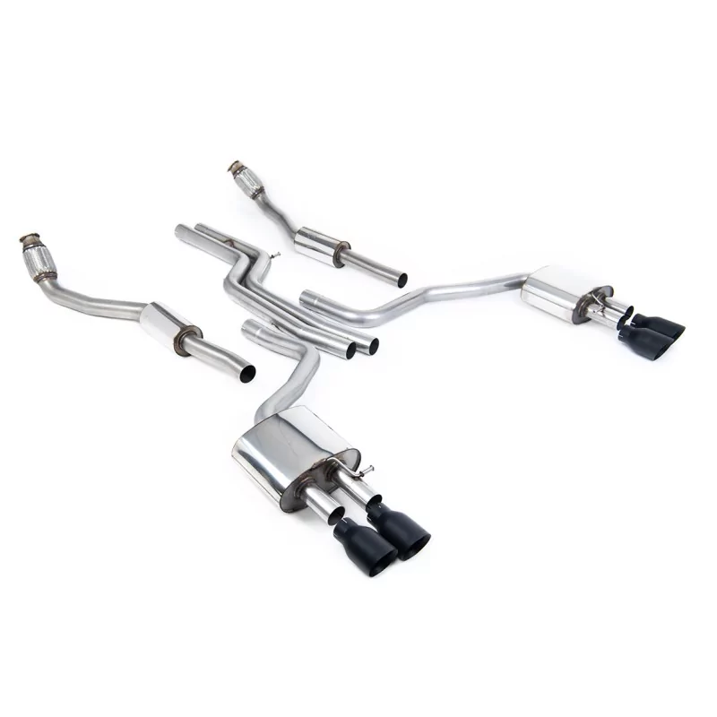 Milltek SSXAU737 cat-back exhaust for Audi S6 4.0 TFSI C7 quattro, black GT-100 tips Milltek SSXAU737 cat-back exhaust for Audi S6 4.0 TFSI C7 quattro, black GT-100 tips