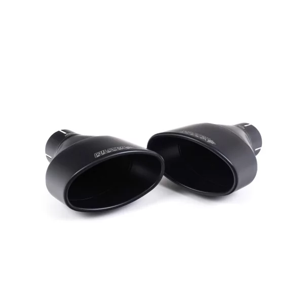 Milltek SSXAU751 cat-back exhaust for Audi, black oval tips - detail