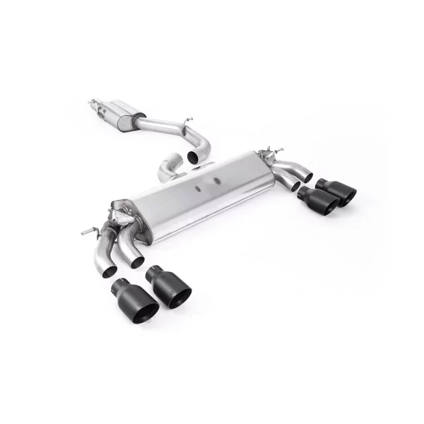 Milltek SSXAU774 cat-back exhaust for Audi S3 2.0 TFSI quattro 3-Door 8V.2, black GT-100 tips