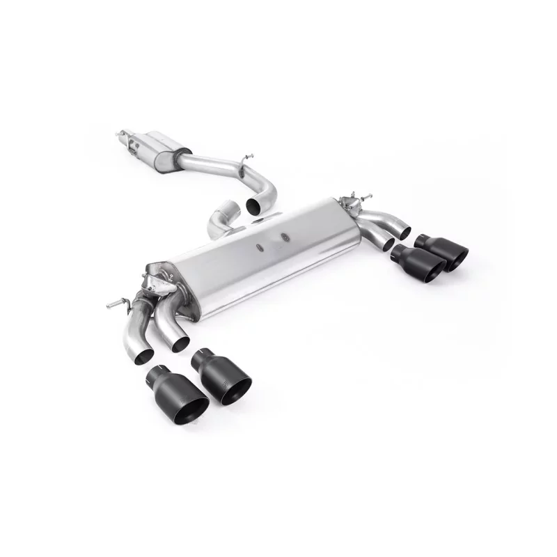 Milltek SSXAU774 cat-back exhaust for Audi S3 2.0 TFSI quattro 3-Door 8V.2, black GT-100 tips Milltek SSXAU774 cat-back exhaust for Audi S3 2.0 TFSI quattro 3-Door 8V.2, black GT-100 tips