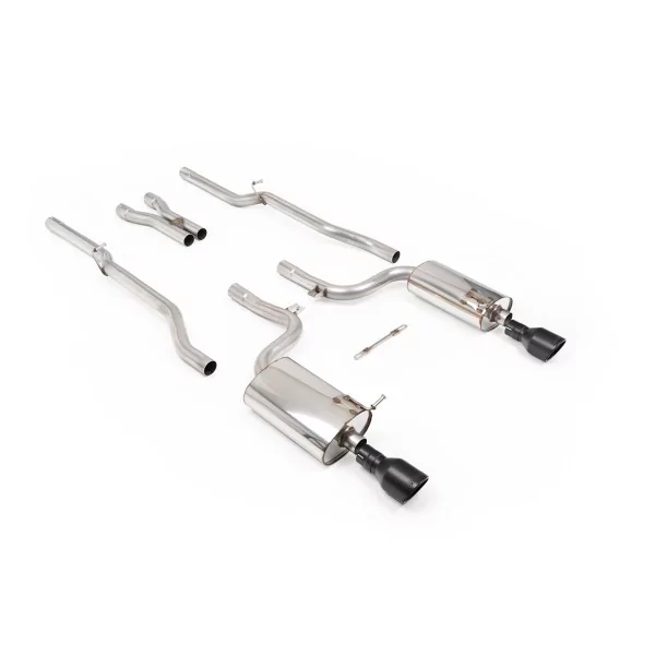 Milltek SSXAU872 cat-back exhaust for Audi S4 4.2 V8 quattro B6 Saloon/Sedan Avant & Cabriolet, black Jet-100 tips