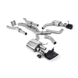 Escape cat-back Milltek SSXAU939 para Audi, colas ovaladas negras