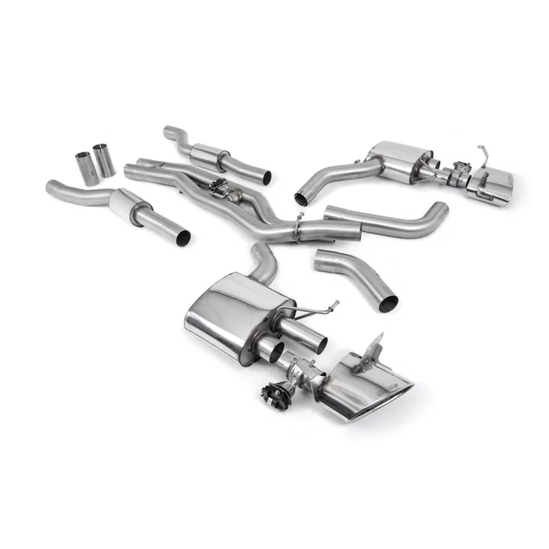 Milltek SSXAU940 cat-back exhaust for Audi, polished oval tips