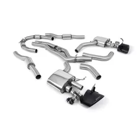 Milltek SSXAU941 cat-back exhaust for Audi, black oval tips