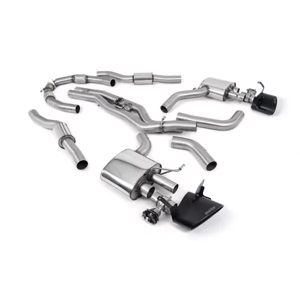 Milltek SSXAU941 cat-back exhaust for Audi, black oval tips