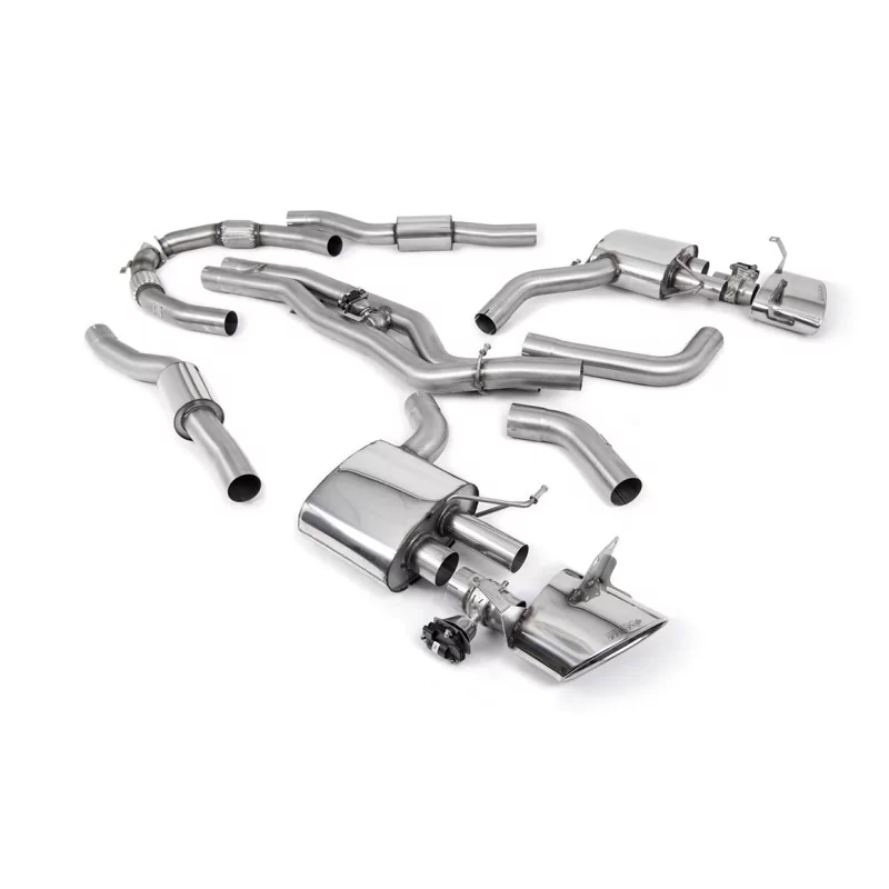Milltek SSXAU942 cat-back exhaust for Audi, polished oval tips