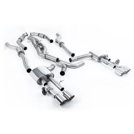 Milltek SSXAU943 pour Audi S8 D5 4.0 TFSI V8 Saloon / Sedan, embouts GT-115 polis