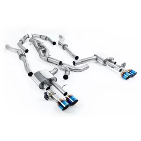 Milltek SSXAU946 para Audi S8 D5 4.0 TFSI V8 Saloon / Sedan, colas GT-115 de titanio quemado