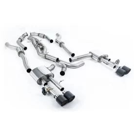 Milltek SSXAU947 per Audi S8 D5 4.0 TFSI V8 Saloon / Sedan, terminali Jet-115 in carbonio