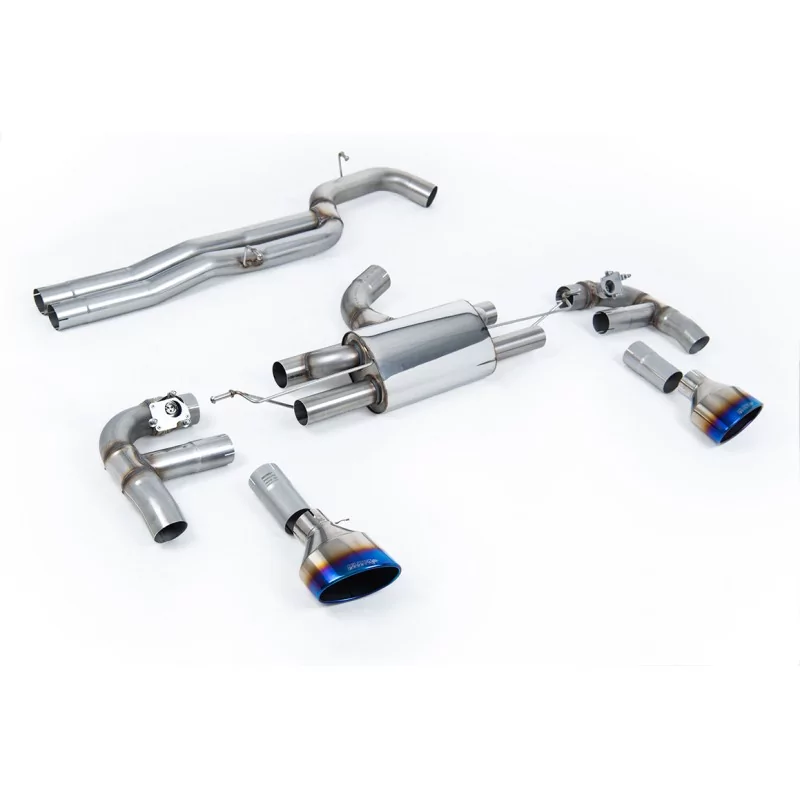 Milltek SSXAU985 Cat-Back-Abgasanlage für Audi RS3 Saloon / Sedan 400PS, Endrohre Burnt Titanium