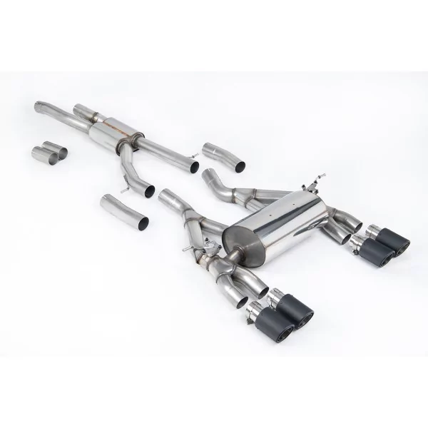 Milltek SSXBM1062 cat-back exhaust for BMW, carbon tips