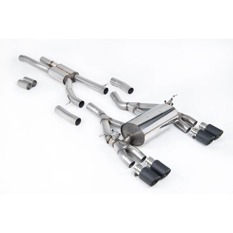 Milltek SSXBM1062 cat-back exhaust for BMW, carbon tips