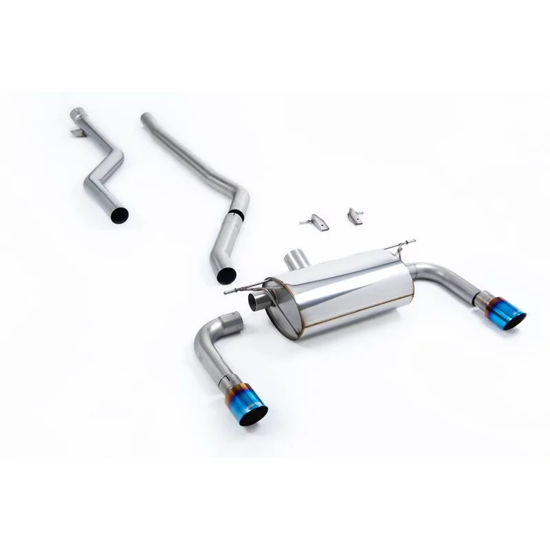 Milltek SSXBM1075 cat-back exhaust for BMW 3 Series F30 320i M Sport Saloon, burnt titanium GT-90 tips Milltek SSXBM1075 cat-back exhaust for BMW 3 Series F30 320i M Sport Saloon, burnt titanium GT-90 tips