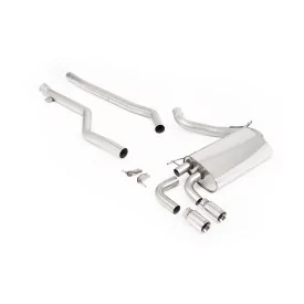 Échappement cat-back Milltek SSXBM1079 pour BMW 3 Series F30 320i M Sport Saloon, embouts GT-76 polis