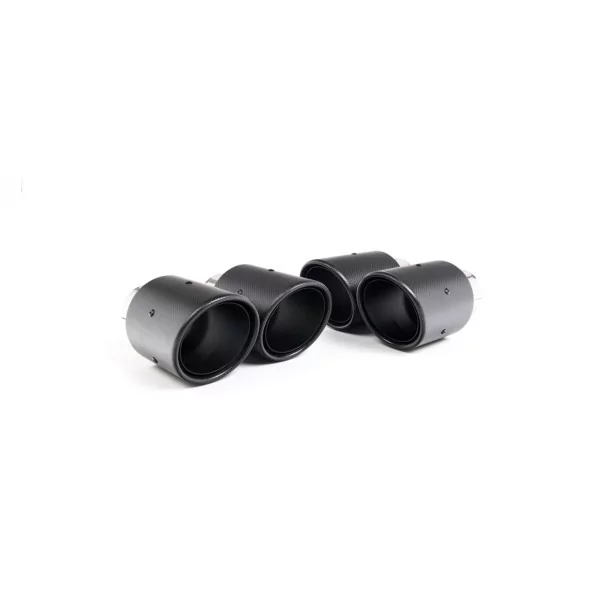 Milltek SSXBM1085 cat-back exhaust for BMW 2 Series M2 Competition Coupé, carbon Jet-90 tips - detail