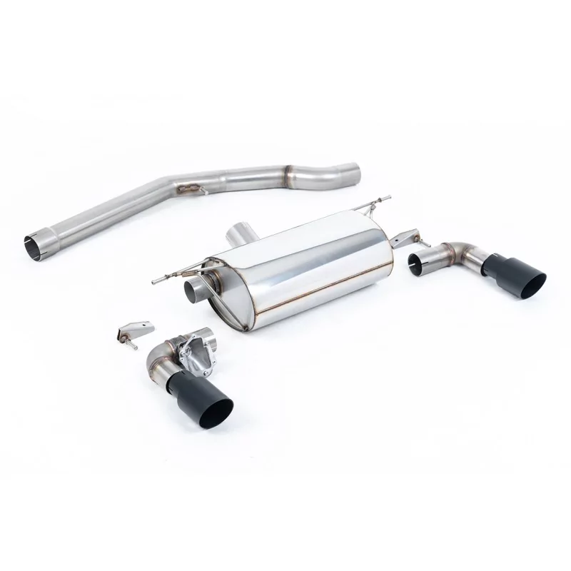 Milltek SSXBM1107 cat-back exhaust for BMW 1 Series M140i 3 & 5 Door, black GT-90 tips