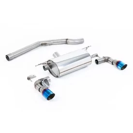 Milltek SSXBM1109 cat-back exhaust for BMW 1 Series M140i 3 & 5 Door, burnt titanium GT-90 tips