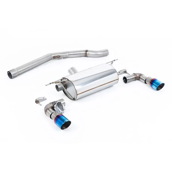 Échappement cat-back Milltek SSXBM1109 pour BMW 1 Series M140i 3 & 5 Door, embouts GT-90 titane brûlé