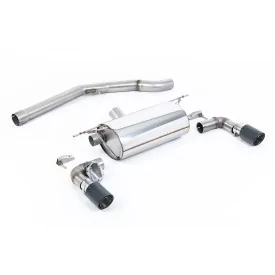 Échappement cat-back Milltek SSXBM1110 pour BMW 1 Series M140i 3 & 5 Door, embouts Jet-90 carbone