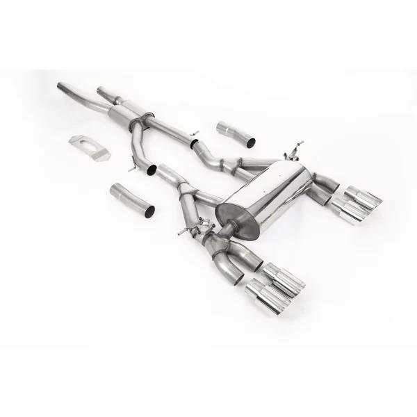 Milltek SSXBM1117 Cat-Back-Abgasanlage für BMW, Endrohre GT-90 poliert