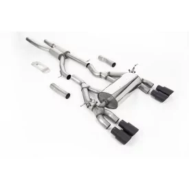 Escape cat-back Milltek SSXBM1118 para BMW, colas GT-90 negras
