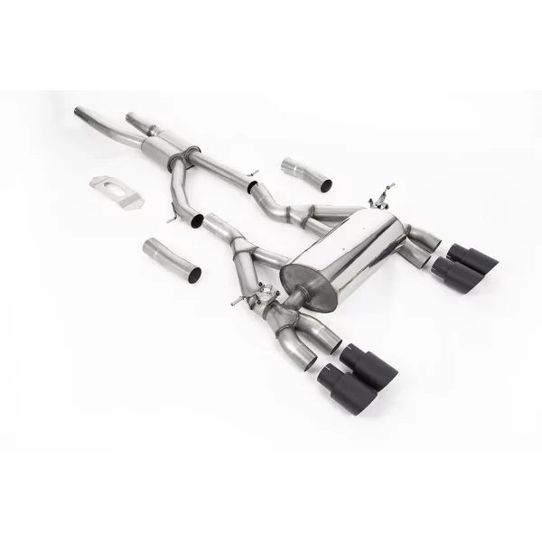 Échappement cat-back Milltek SSXBM1118 pour BMW, embouts GT-90 noirs