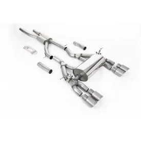 Échappement cat-back Milltek SSXBM1119 pour BMW, embouts GT-90 titane