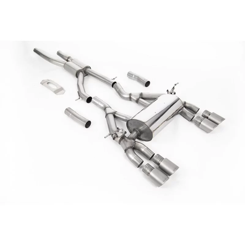 Milltek SSXBM1119 cat-back exhaust for BMW, titanium GT-90 tips