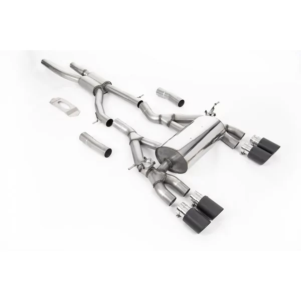 Échappement cat-back Milltek SSXBM1121 pour BMW, embouts Jet-90 carbone