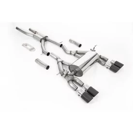 Milltek SSXBM1122 cat-back exhaust for BMW, carbon Jet-90 tips