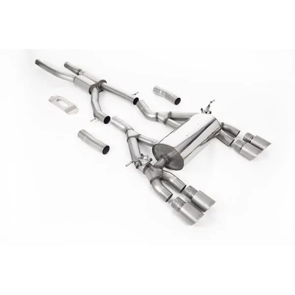Milltek SSXBM1124 cat-back exhaust for BMW, titanium GT-90 tips