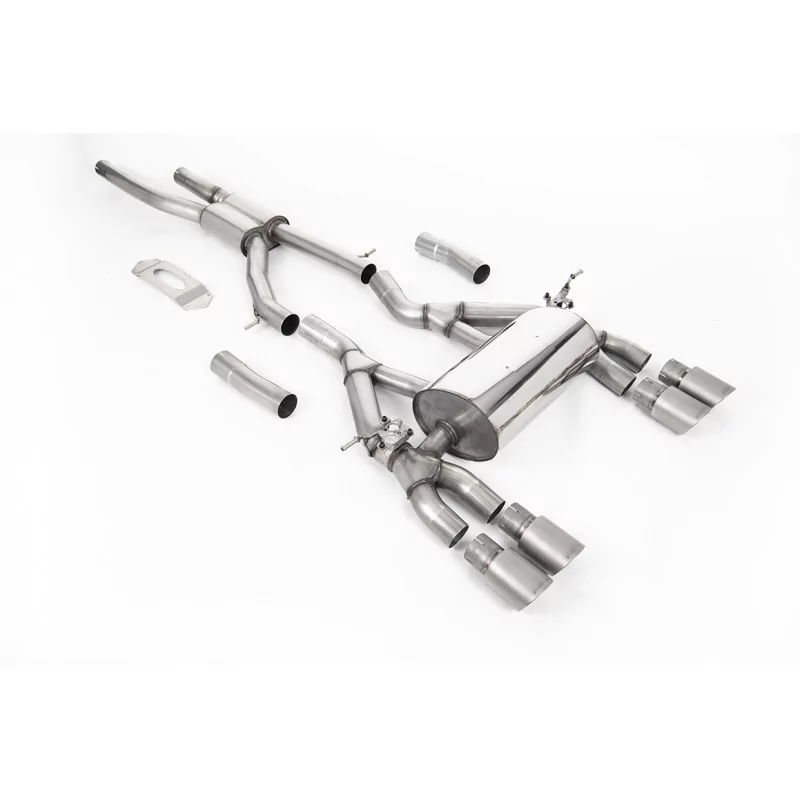 Milltek SSXBM1124 cat-back exhaust for BMW, titanium GT-90 tips Milltek SSXBM1124 cat-back exhaust for BMW, titanium GT-90 tips