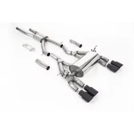 Escape cat-back Milltek SSXBM1125 para BMW, colas GT-90 negras