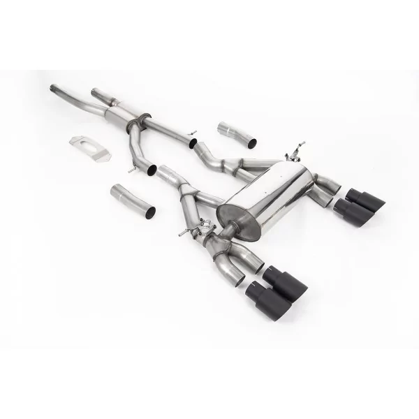 Milltek SSXBM1125 cat-back exhaust for BMW, black GT-90 tips
