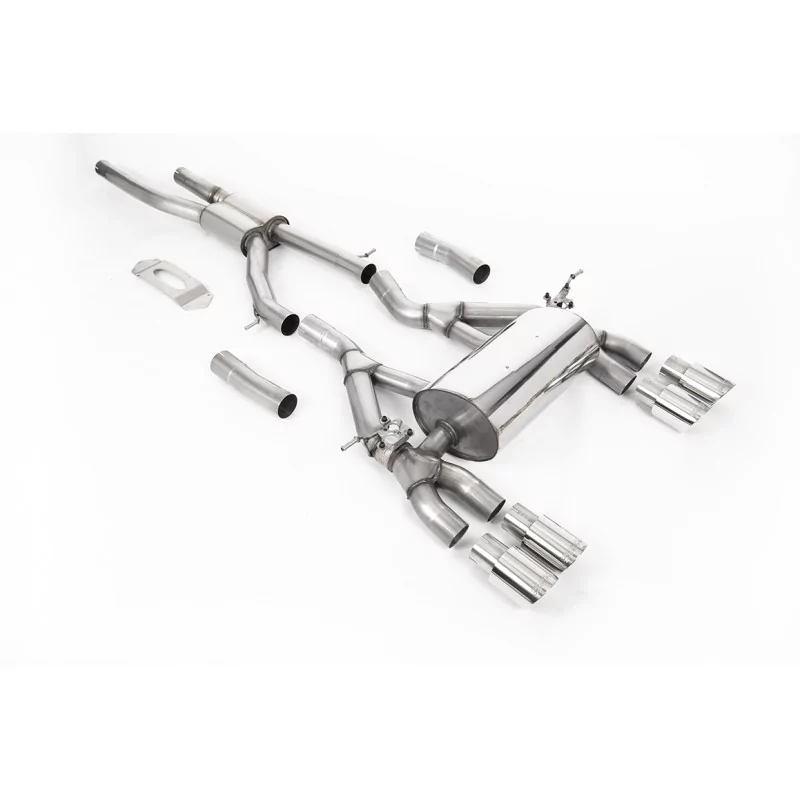 Escape cat-back Milltek SSXBM1126 para BMW, colas GT-90 pulidas Escape cat-back Milltek SSXBM1126 para BMW, colas GT-90 pulidas