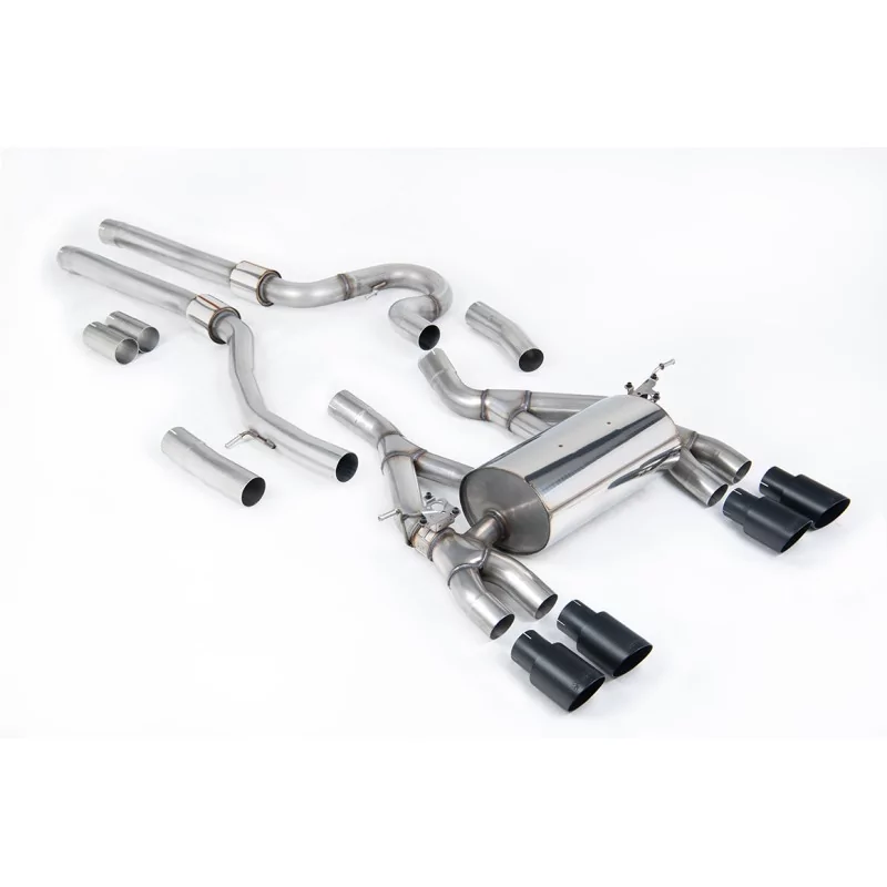 Escape cat-back Milltek SSXBM1147 para BMW, colas GT-90 negras Escape cat-back Milltek SSXBM1147 para BMW, colas GT-90 negras